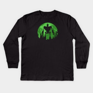 Iron Silhouette Kids Long Sleeve T-Shirt